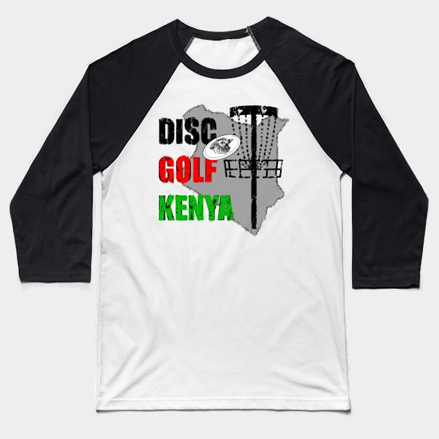 Disc Golf Kenya Baseball T-Shirt by Uberfy